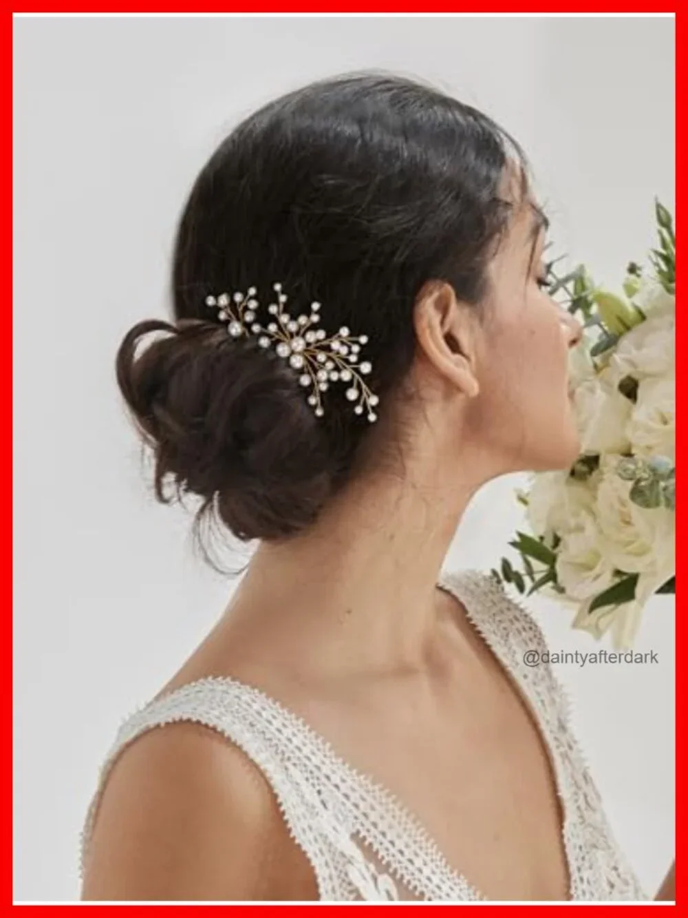 7Pcs Gold Pearl Bridal Hair Pins Wedding Hair Accessories Bride Party